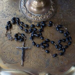 Vintage Wood Bead Rosary